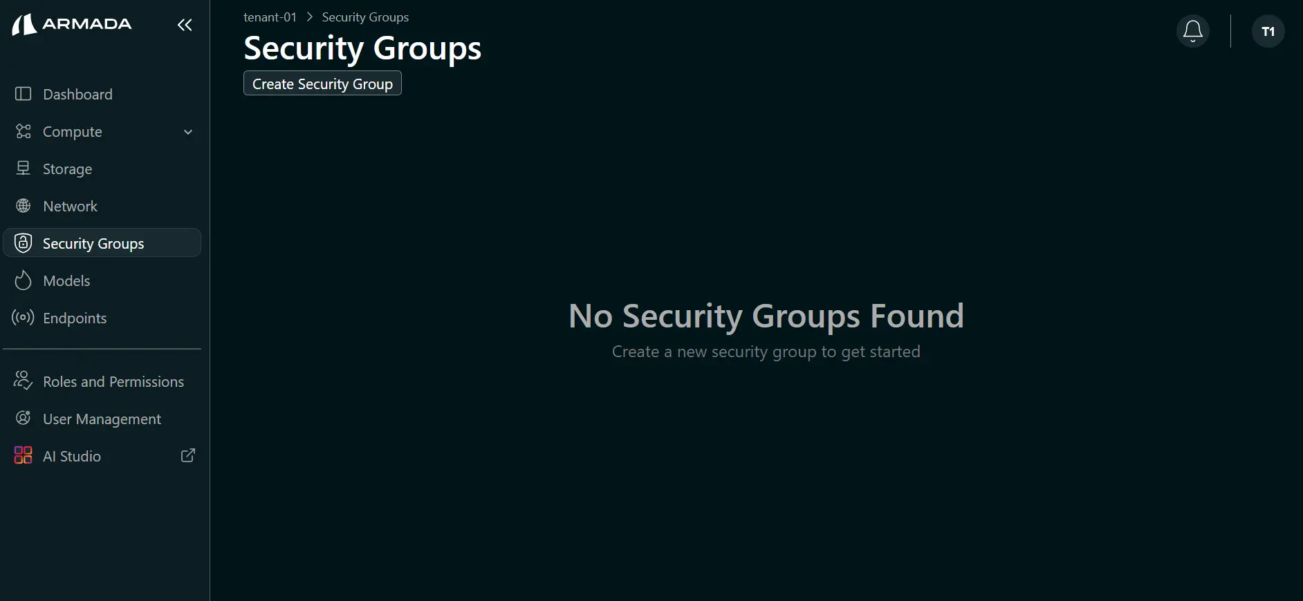 Security Groups Tab