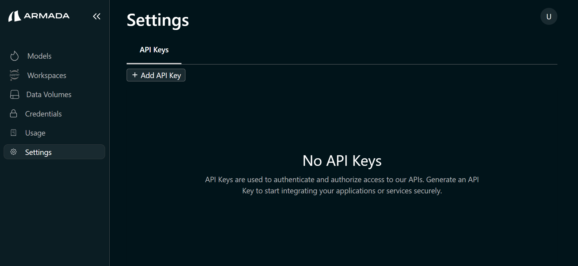 Settings tab