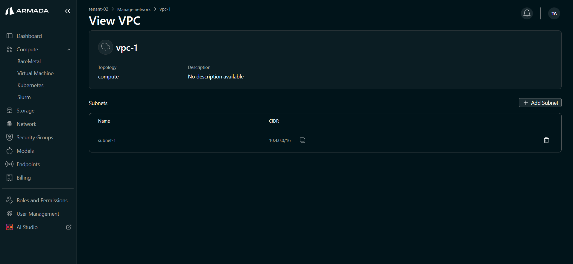 Compute Subnet Added