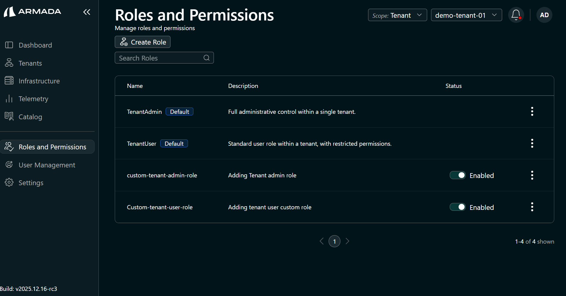 Tenant User role — created