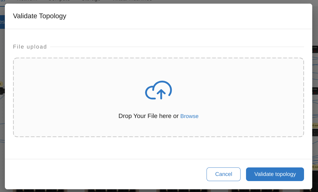Topology validation — upload file