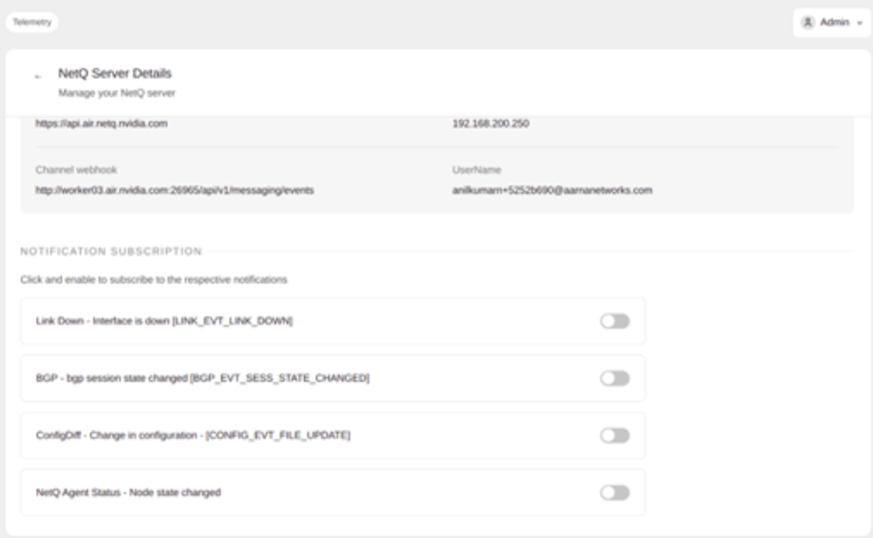Unsubscribe events — status