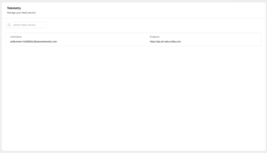 Unsubscribe events — NetQ server view