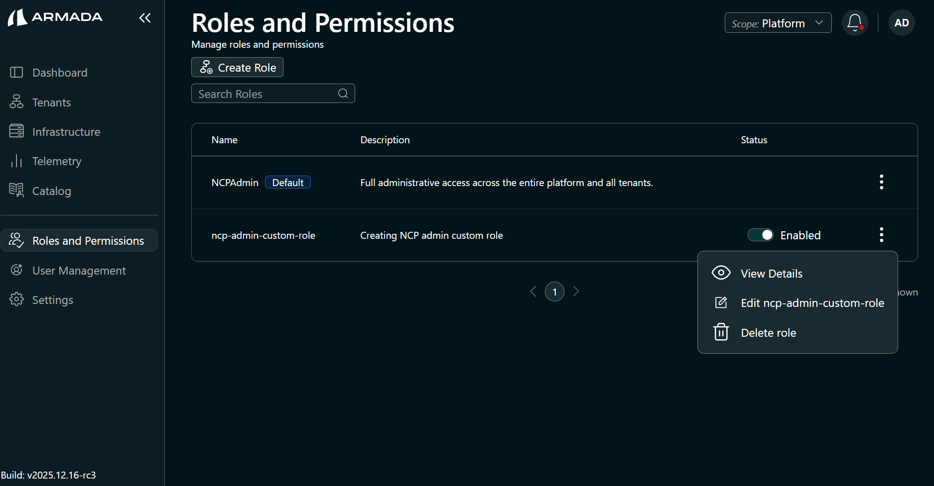 View Details — menu